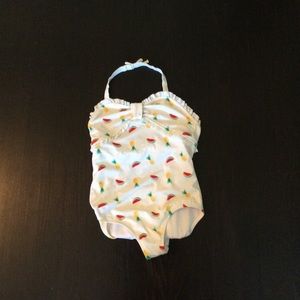 Girls Janie and Jack halter bathing suit size 12